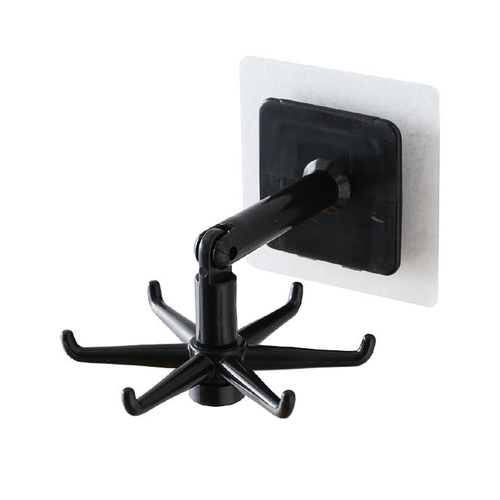 Wall Mounted 360 Rotating Coat Hanger Rotating Four-claw Storage Hook Without Punching Kitchen Gadgets Accessories Bath Hook1216