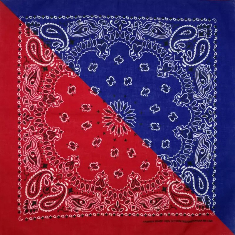 Bohem paisley blomster dobbel farge blokk unisex bomull lomme firkantet skjerf pannebånd halstørkle hip hop armbånd hals slips