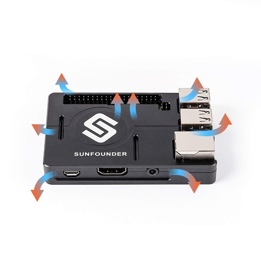 SunFounder Raspberry Pi 3B+, 3, 2, 1B+ Enclosure Metal Case with Heat Dissipation Silica Pad Raspberri pi 3 B+ Case