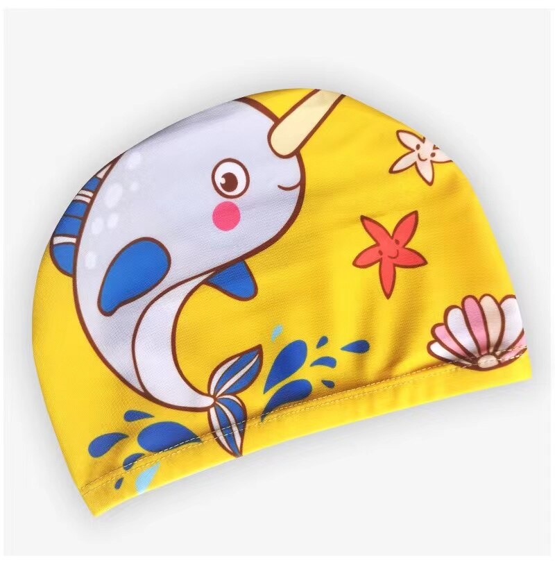 Children&#39;s Swimming Cap Elastic Fabric Cute Cartoon for Long Hair Lovely Kids Protect Ears Swim Pool Hat for Boys Girls Swim: 05