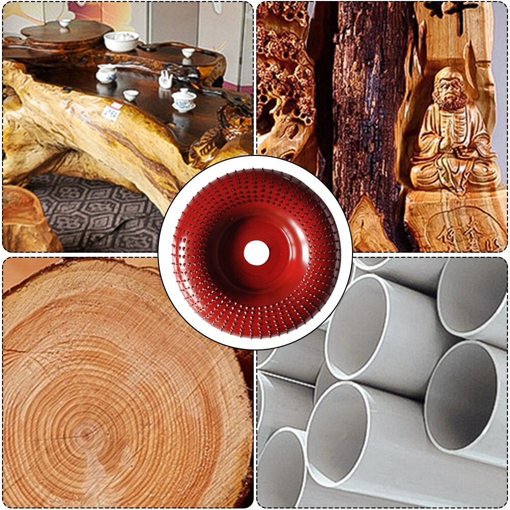 22mm Steel Woodworking Angle Grinding Wheel Wood Sanding Carving Disc Angle Grinder Wheel For Rapid Removal Shaping