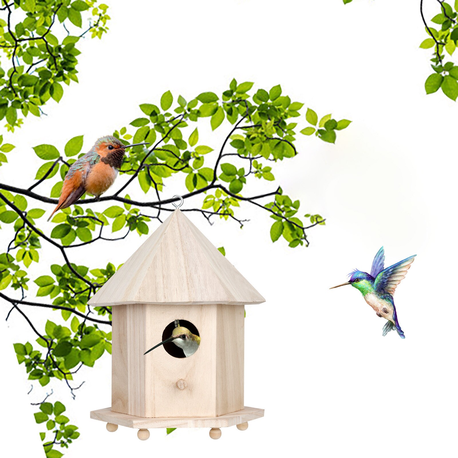 Doorzichtig vogelhuisje voor aan raam - Cadeau voor Oma.nl