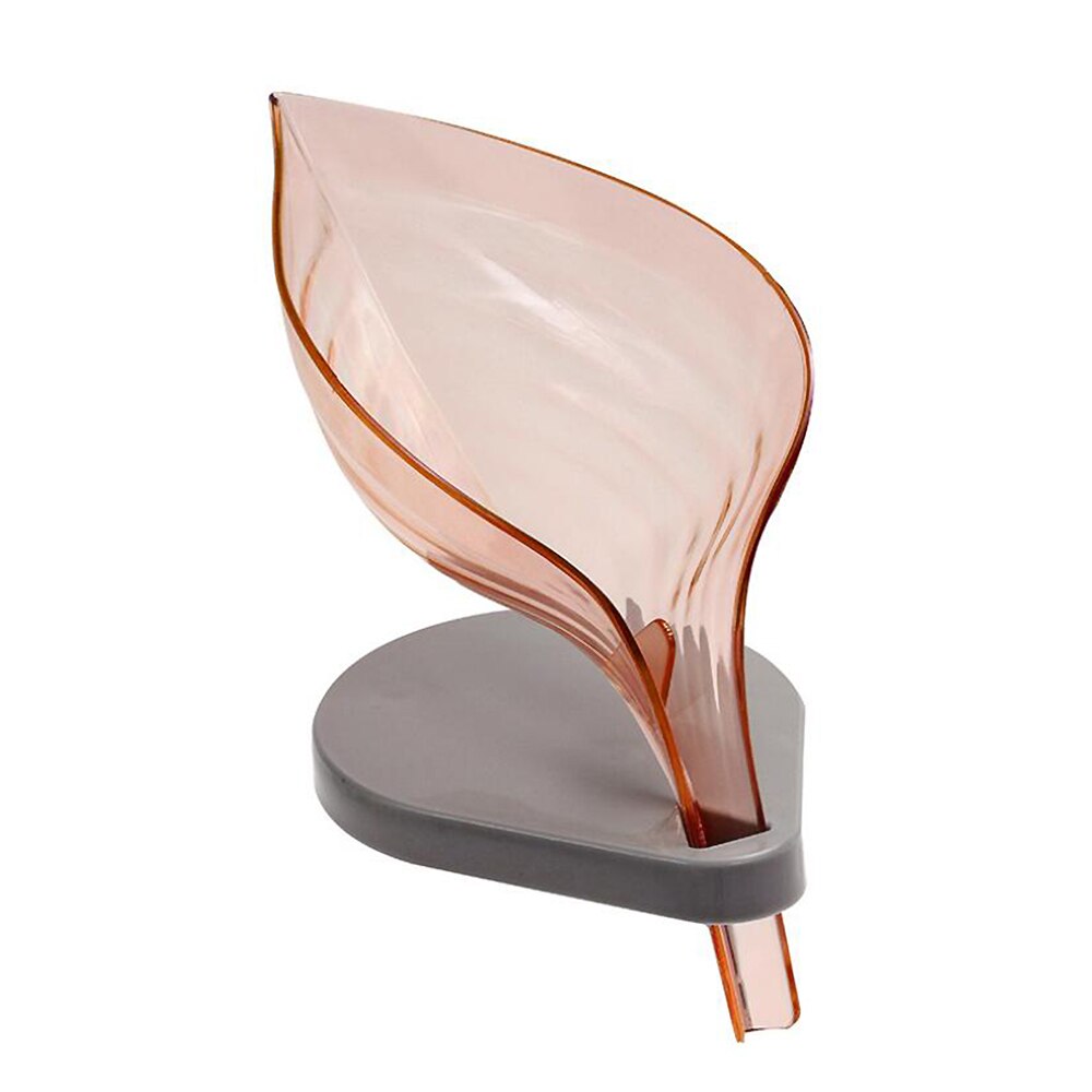 Wall-suction Drain Soap Dish Leafology Decorative Drainage Soap Holder Soap Holder Storage Container Home Bathroom Accessories 2: 04