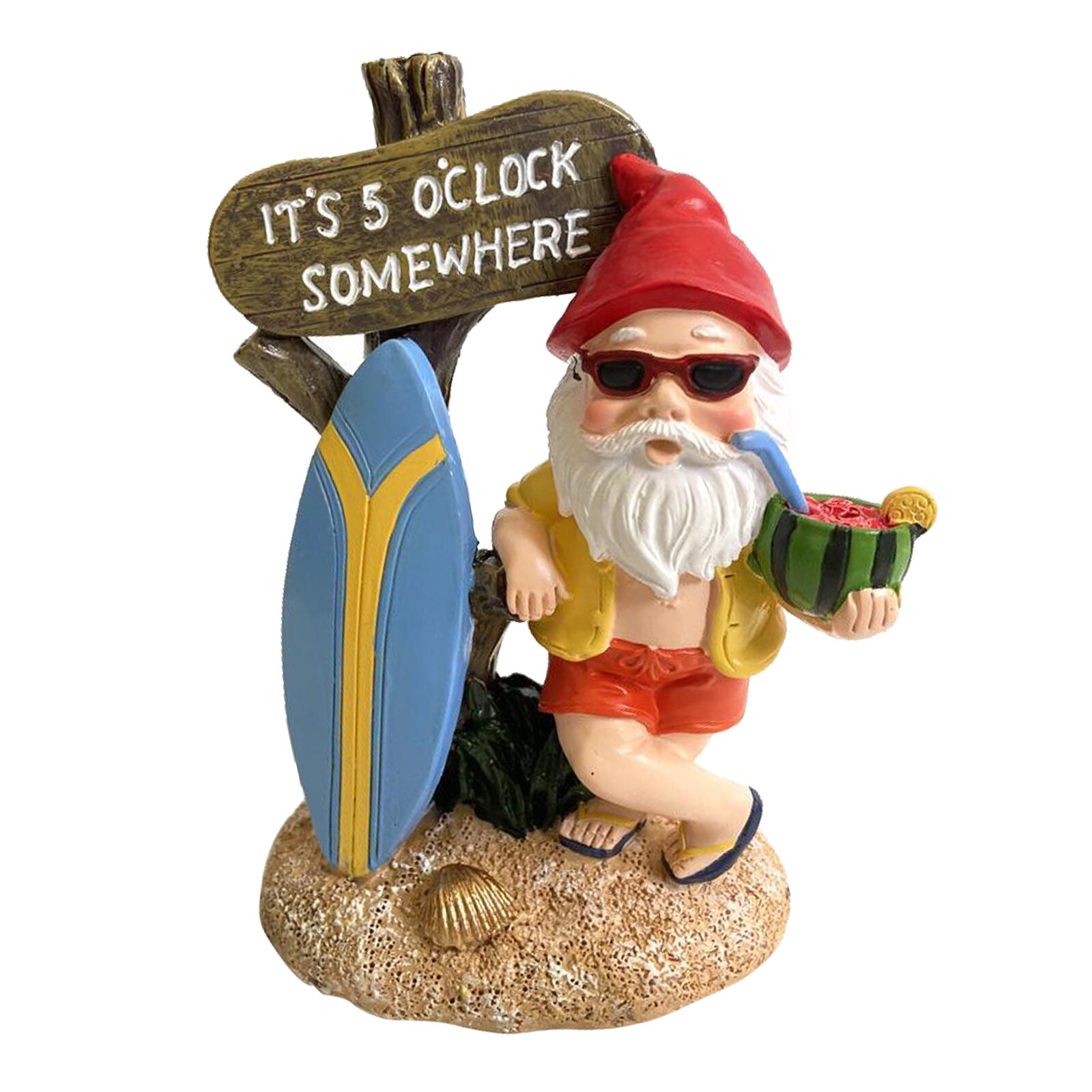 Novelty Garden Gnome Statue Mini Resin Garden Gnome for Christmas Dress Up DIY: D