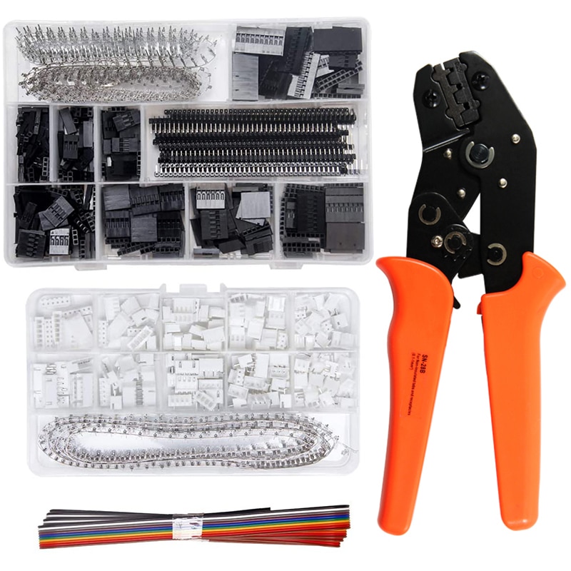 SN-28B Krimptang Crimper Plier 1550 Stuks Dupont Connector Kit En 460Pcs JST-XH Terminals Set 2.54Mm Toonhoogte Vrouwelijke pin Header