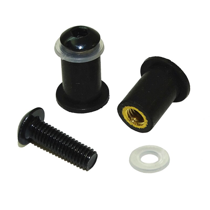 Kit De 10 Boulons Caoutchouc M5 Pour Moto - Compatible Honda, Kawasaki, Yamaha, BMW - Fixation Pare-brise Et Carénage Antivibration