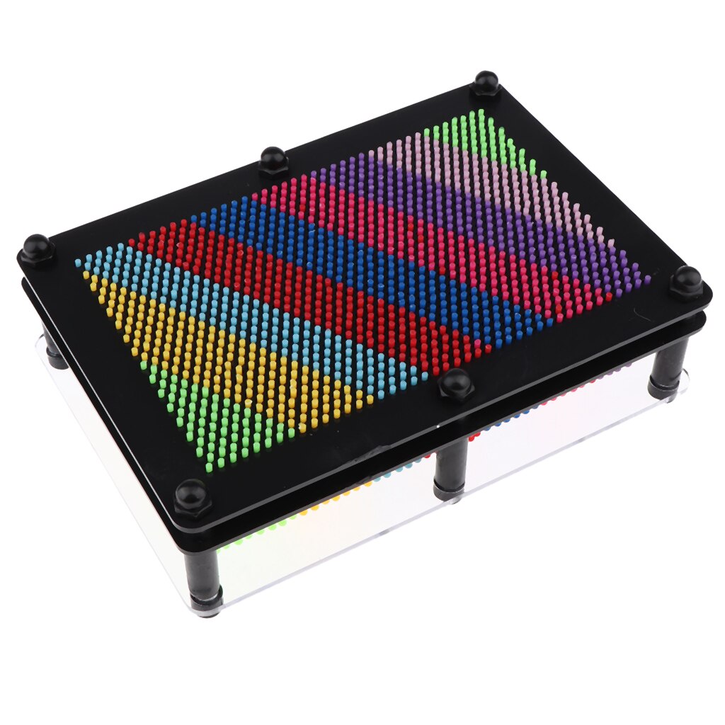 3D Pin Speelgoed, Plastic Pin Art Board Voor Kids, Inspireren Verbeelding Voor Kinderen: Black M