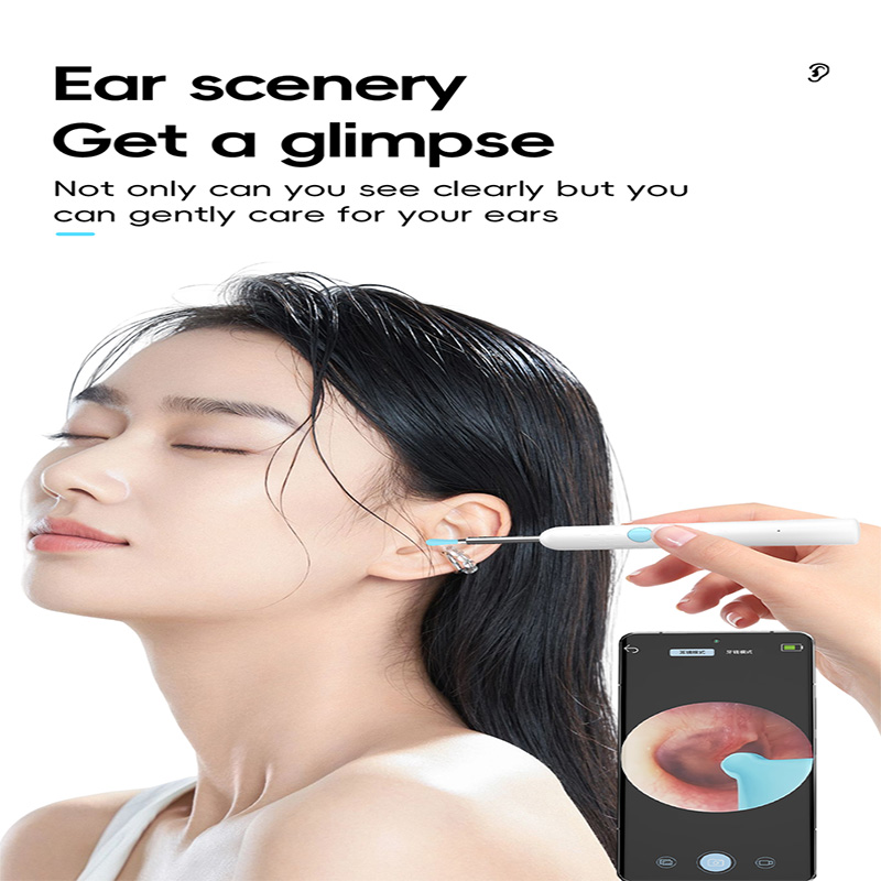 Wireless Smart Visual Ear Cleaner Otoscope WiFi Luminous Earpick Ear Wax Removal Tool With Camera Ear Endoscope Ear Wax Remover
