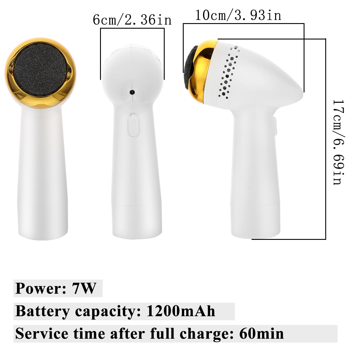 Electronic Foot File Rechargeable Vacuum Adsorption Pedicure Machine Multifunction Electric Remove Calluses Foot Care Tool: Default Title