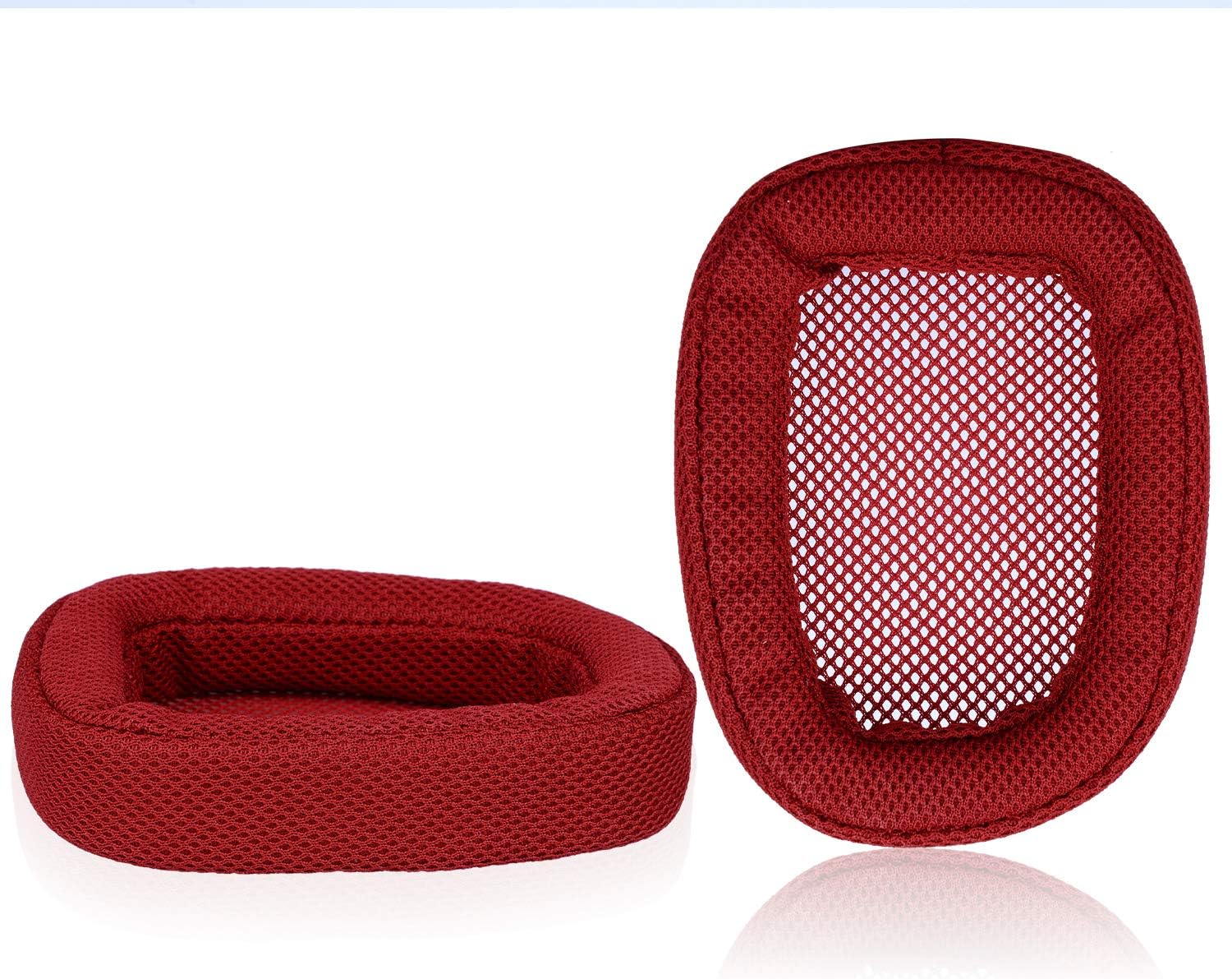 Logitech G433 Vervanging Memory Foam & Mesh Stof Oorkussen Pads Cover voor Logitech G433 G233 G PRO Hoofdtelefoon ALLEEN: Rood