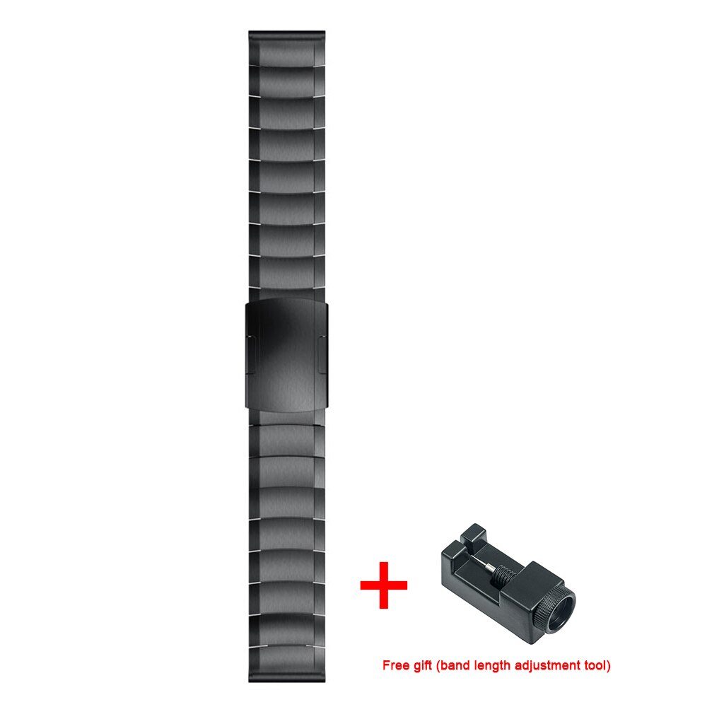 20mm 22mm roestvrijstalen band voor samsung active watch 42mm gear  s3 s2 classic-banden voor huami amazfit gtr bip huawei gt-band: Zwart / 22 voor galaxy 46mm