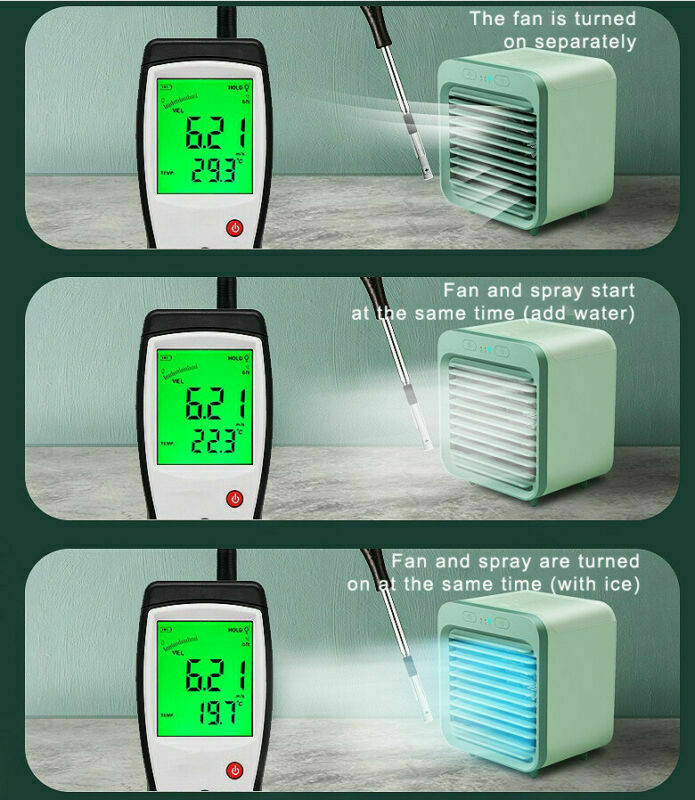 Humidificateur de climatiseur Portable, Mini, purificateur, climatiseur Portable, 3 engrenages, USB, refroidisseur d'air de bureau, ventilateur avec réservoir d'eau, climatisation pour la maison, 5V