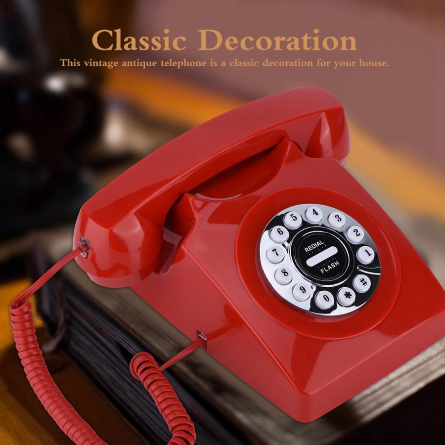 Dreh Zifferblatt Telefon Wired Retro Telefon Für Home Office Noise Cancelling Vintage Antiken Telefon telefono fijo para casa