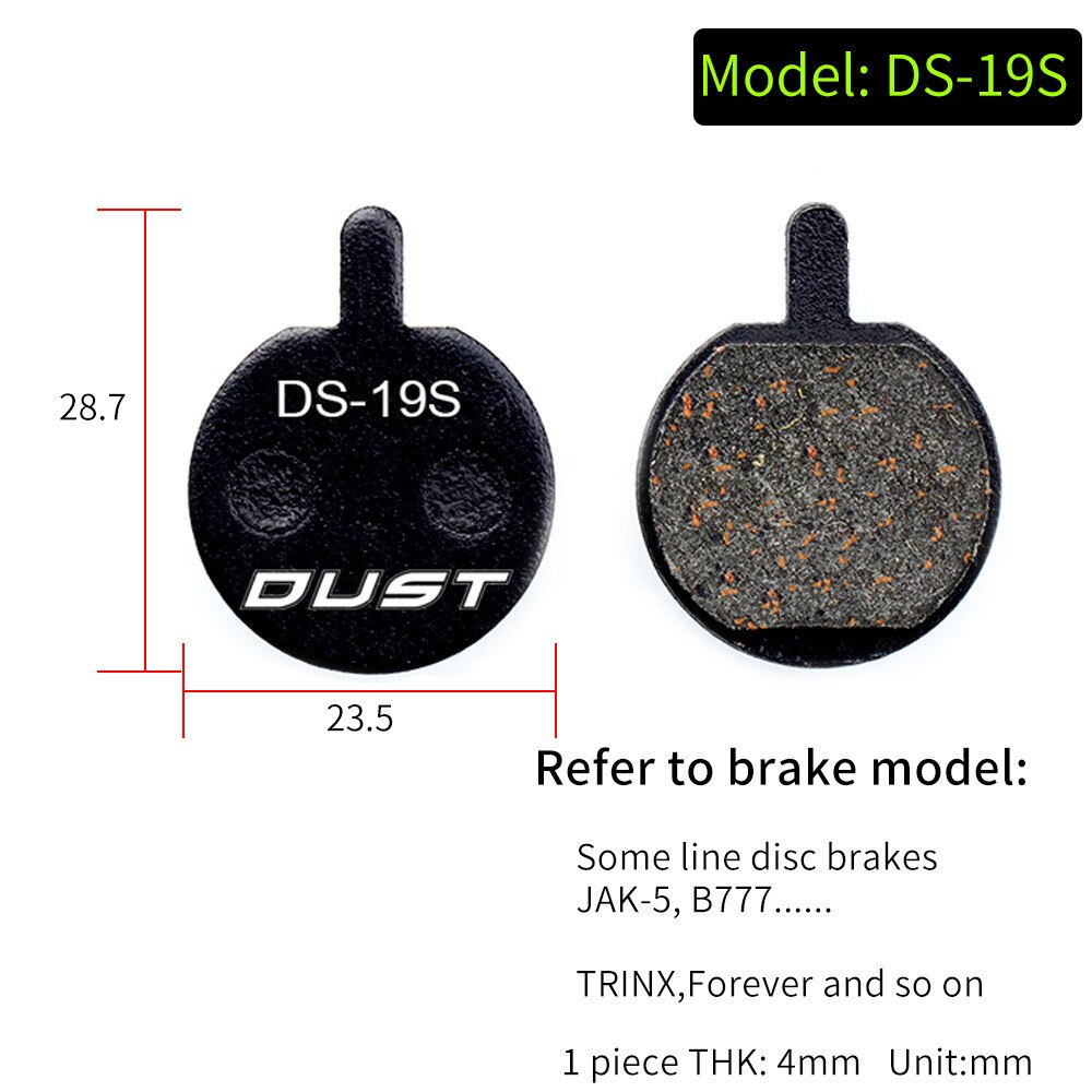 2 Pair MTB Mountain Bike Brake Pads for Shimano M445 355 395 Bicycle Parts Cycling Resin Organic Disc Road Brake Pad: DS-19S