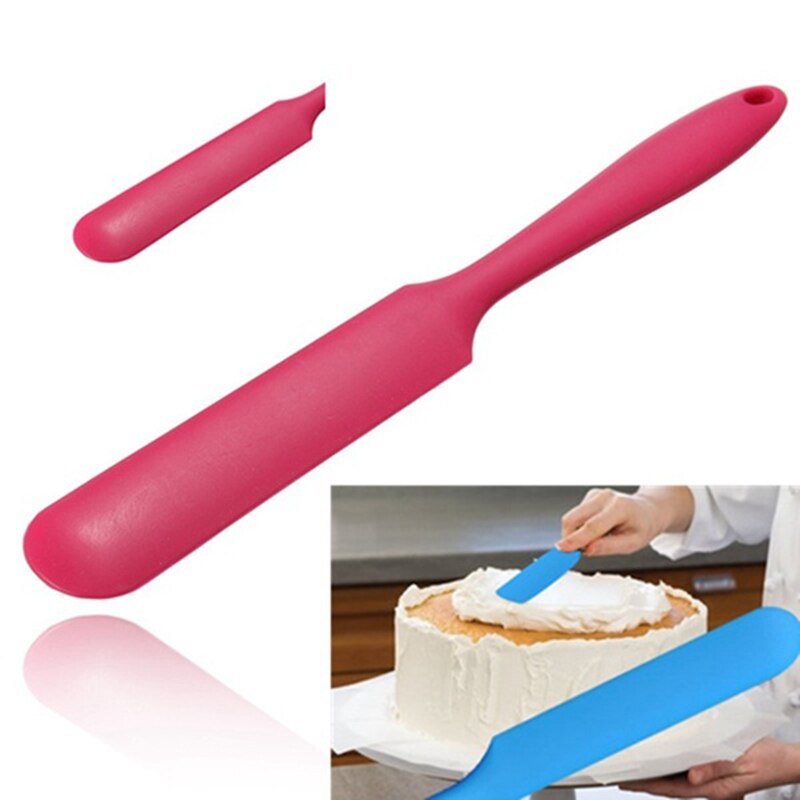 1 x Silicone Batter Spatula Cake Cream Mixer Long Handled Models Baking Scraper Random Color Dropshiipping