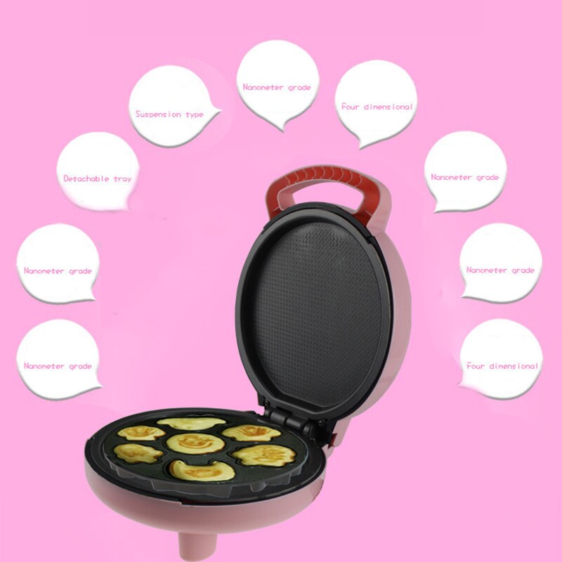 Mini Multi-function Cake Machine Home Automatic Electric Baking Double-sided Cartoon Pancake Machine