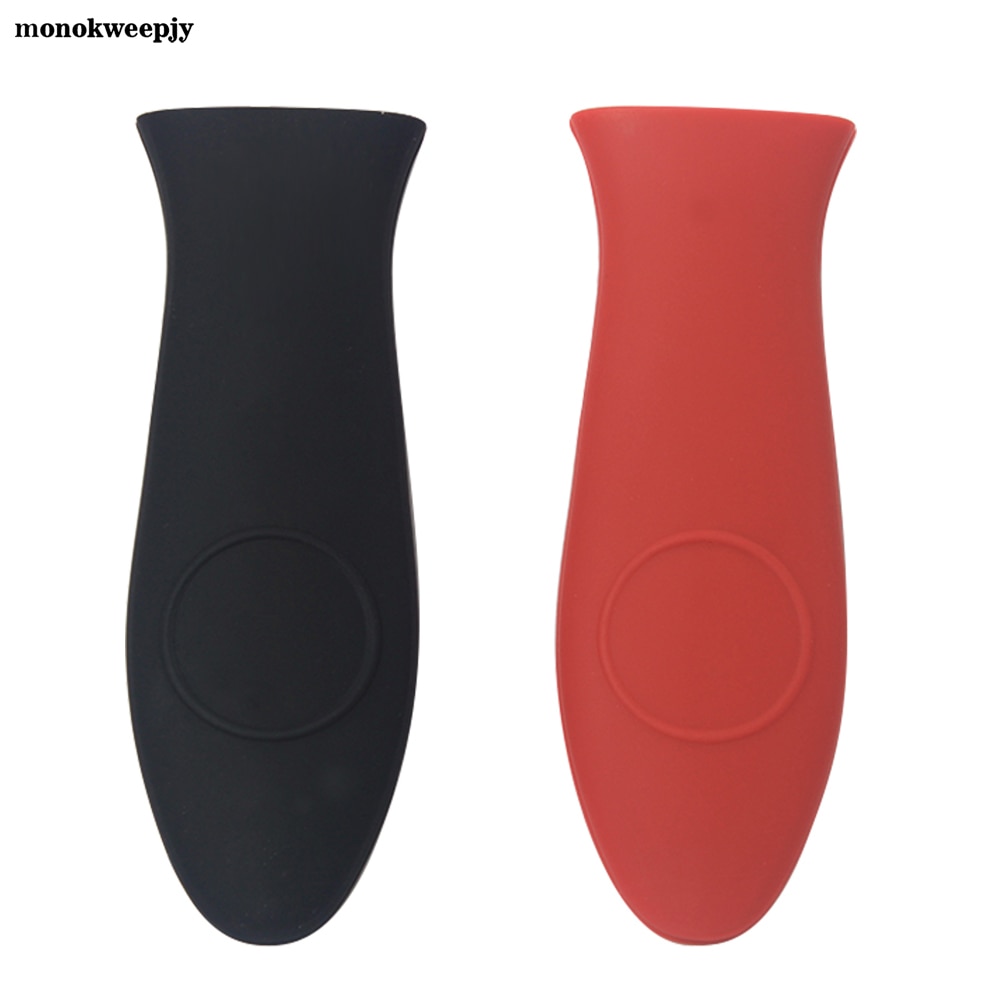 2pcs/lot Silicone Pan Handle Cover Heat Resistant Pot Holder Wrap Anti-slip Soft Pot Sleeve Cover Grip Kitchen Gadget