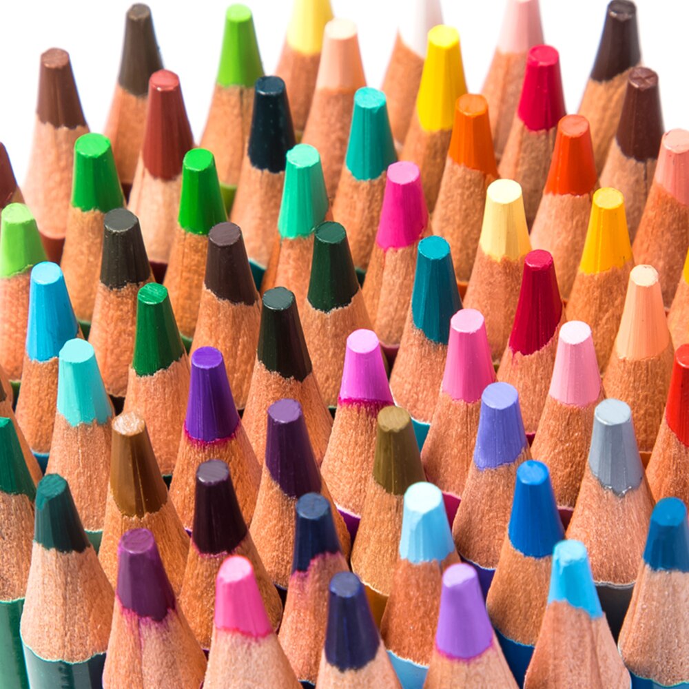 Deli 48/72 Oily Colored Pencils Coloring Pen Color Lead Oily Children Beginners Water-soluble Hand-Painted Pen Art Supplies