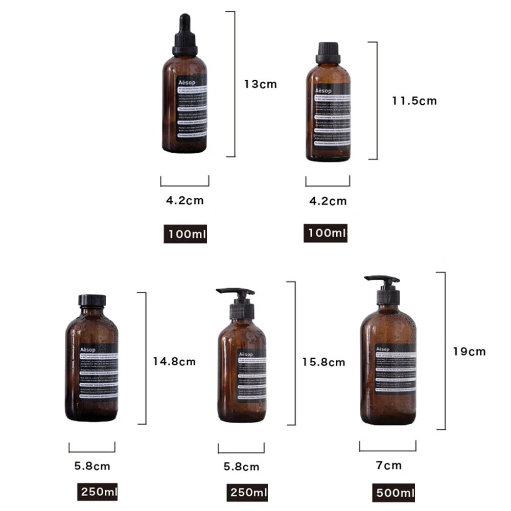 500ML Braune Flasche nordisch Glas Flüssigkeit Seife Spender Shampoo Flasche Für Flasche Dusche Gel Flasche Körper Waschen Haar Klimaanlage Kasten,seifenspender