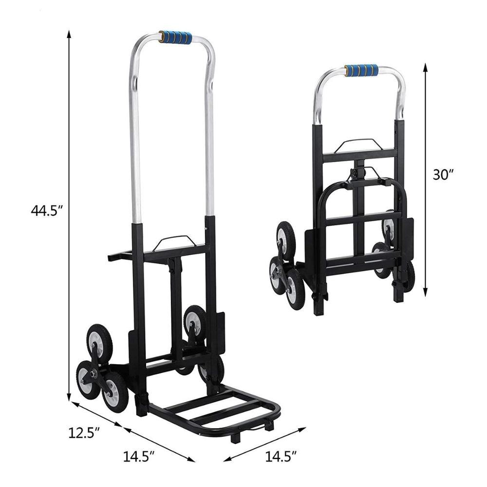 Portable Stair Climbing Folding Cart Climb Hand Truck Dolly with Backup ...