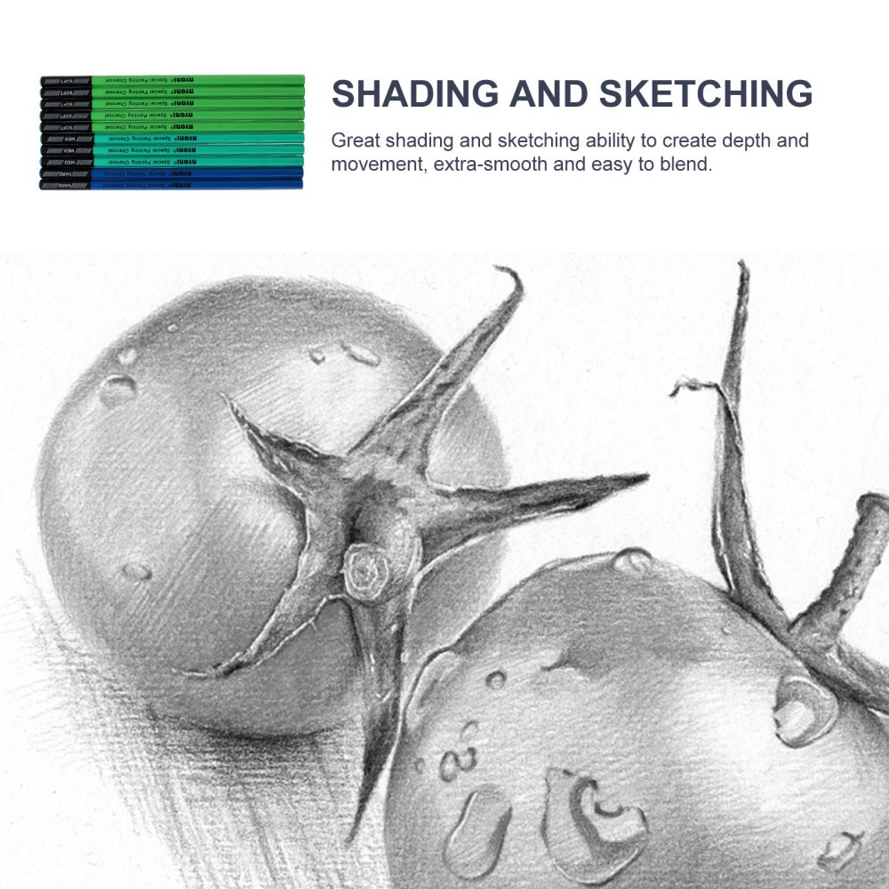 10pcs Useful Drawing Sketch Pencils Durable Artist Pencils Drawing Supply