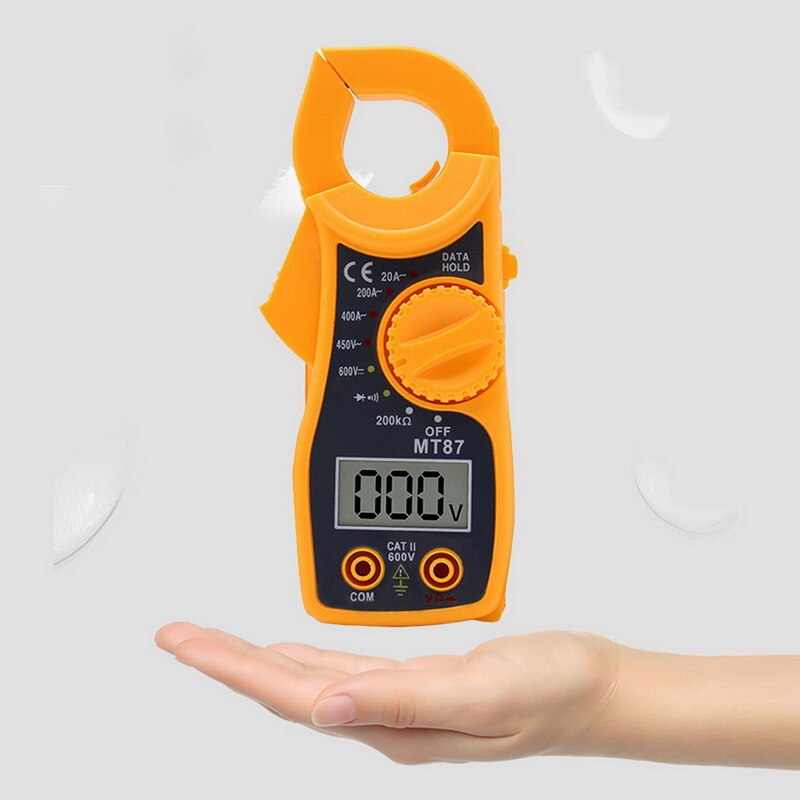 AC/DC Voltage Tester Current Resistance High Quanlity Clamp Meters 1Pcs MT87 Clamp Meters LCD Digital Multimeter Measurement