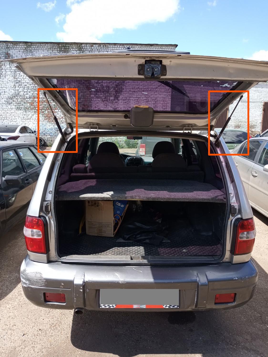 1 par automatisk gassfjærstøtter propelløftestøtdemper til kia sportage  (k00) 1994-2003 gassladet bakluke bak 410.5mm