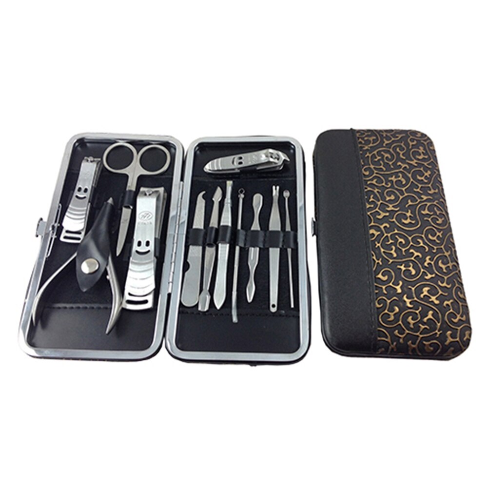 12 -delige manicureset, manicure-pedicureset, nagelknipper, schaar, verzorgingsset