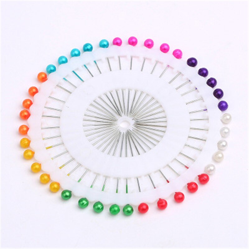 40 Pcs Positioning Pin Round Pearl Needles Hand Sewing Pins DIY Decorative Positioning Needle Sewing Enamel Positioning Pin