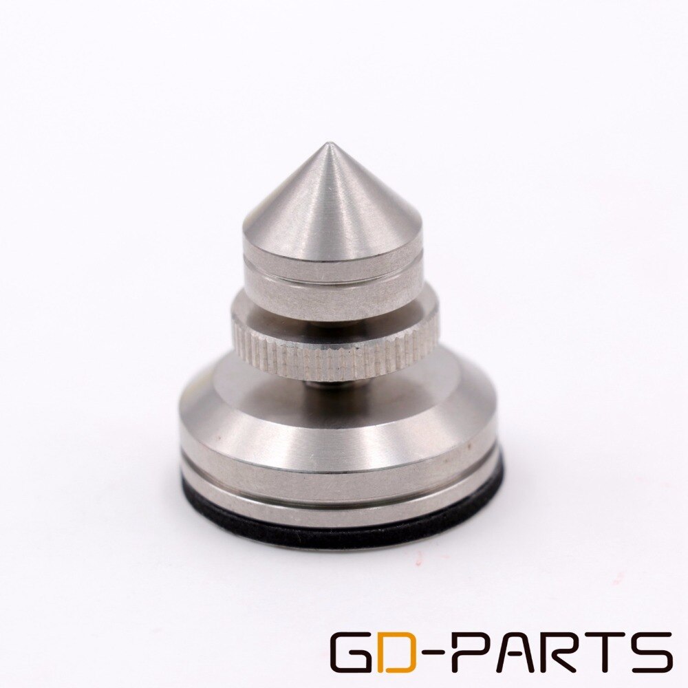 Machined Stainless Steel Speaker Spike Isolation Foot Stand Cone For Hifi Turntable AMP CD DAC Recorder With 3M Adhesive 27mm