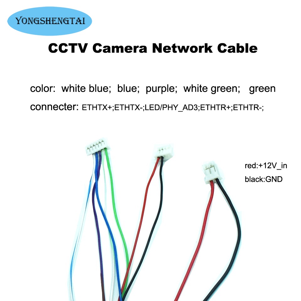 IP camera cable for IP network camera cable replace cable RJ45 camera Cable DC12V for CCTV ip camera replace use