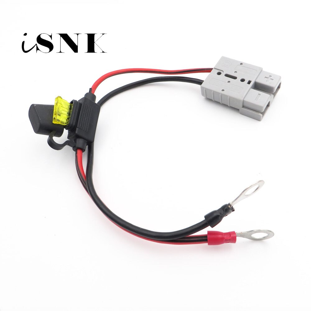 Connector 50A 600V SB50 with 30cm wire 2.5mm2 solar cable 10A waterproof fuse for portabel solar panel M8 ring