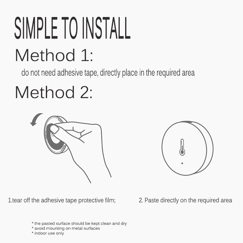 Alarm System Devices Temperature Humidity Sensor Detector Compact Smart Adjust Temperature And Humidity