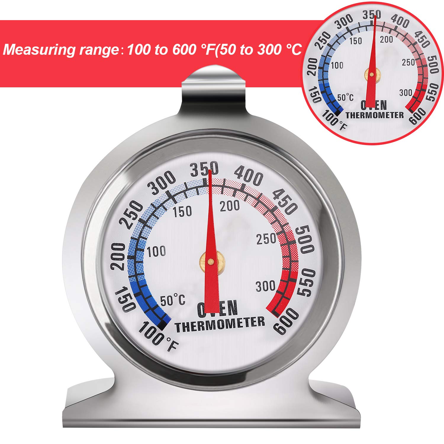 Oven Thermometer Oven Grote Dial Thermometer Rvs Oven Grill Roker Monitoring Thermometer Voor Keuken Koken Bakken