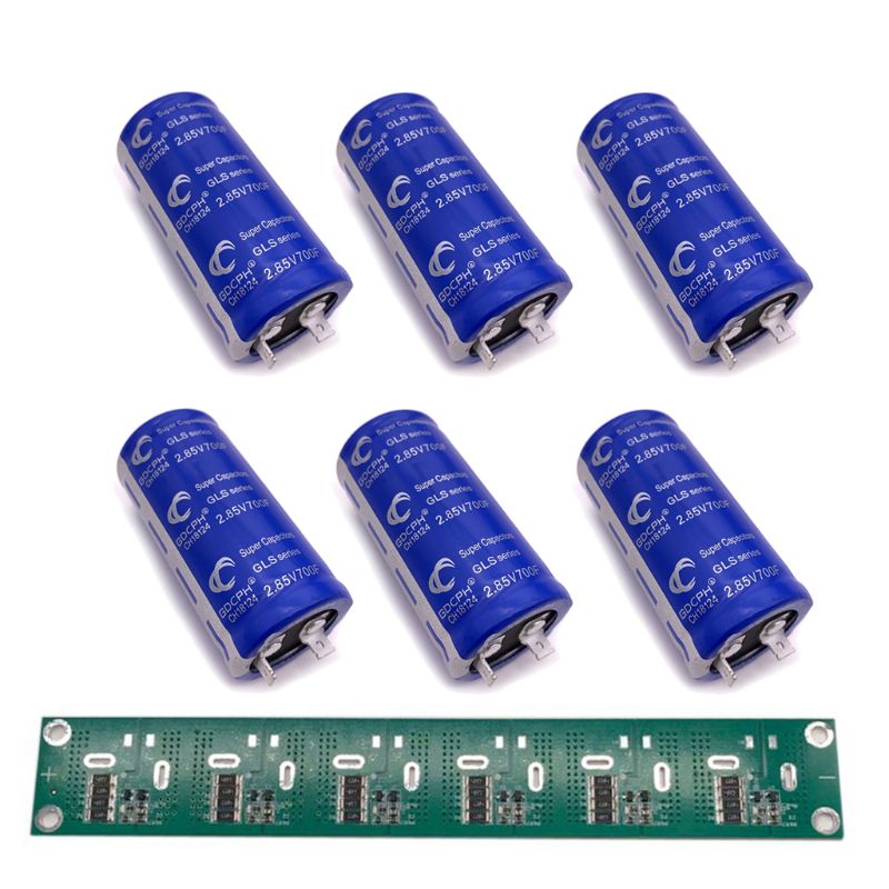 Super condensador de faradio, 2,85 V, 700F, alta frecuencia, baja ESR, pies planos,