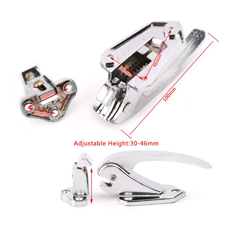 Zinc Alloy Door Handle Lock Spring Loaded Pull Handle Latch For Oven Refrigerator Freezer Door Handle