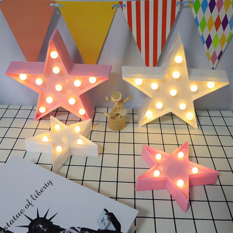 Lámpara LED en forma de nube, estrella, luna, caja de batería, lámpara decorativa, habitación infantil, corazón de niña, lámpara de escritorio montada en la pared del dormitorio: YELLOW / 11-15 W