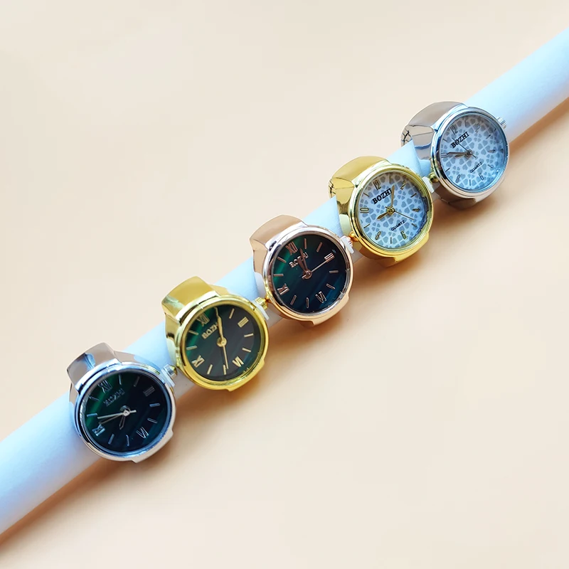 Anillo de reloj de dedo para hombre y mujer, accesorios de con movimiento , carcasa de aleación Vintage, reloj de cuarzo, joyería, , superventas