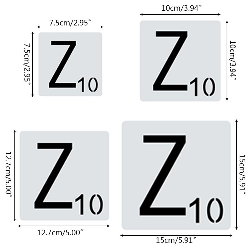 26 Stks/set Alfabet Letters Stencils Tekening Template Diy Schilderen Scrapbooking