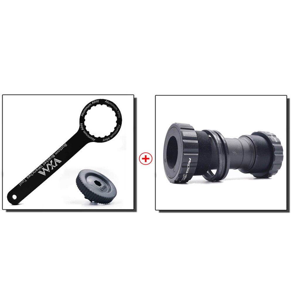 MOTSUV Bike Bottom bracket set Sealed Bearing Thread Type 68 73mm BSA68 BB91 Shell 24mm spline Axis MTB Road Bike Bottom bracket: 1 set of Black