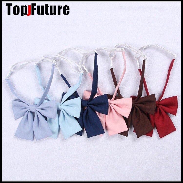 Japanese School JK Uniform Bow Tie For Girls Butterfly Cravat Solid Color School Sailor Suit Uniform Accessories Flowers Tie