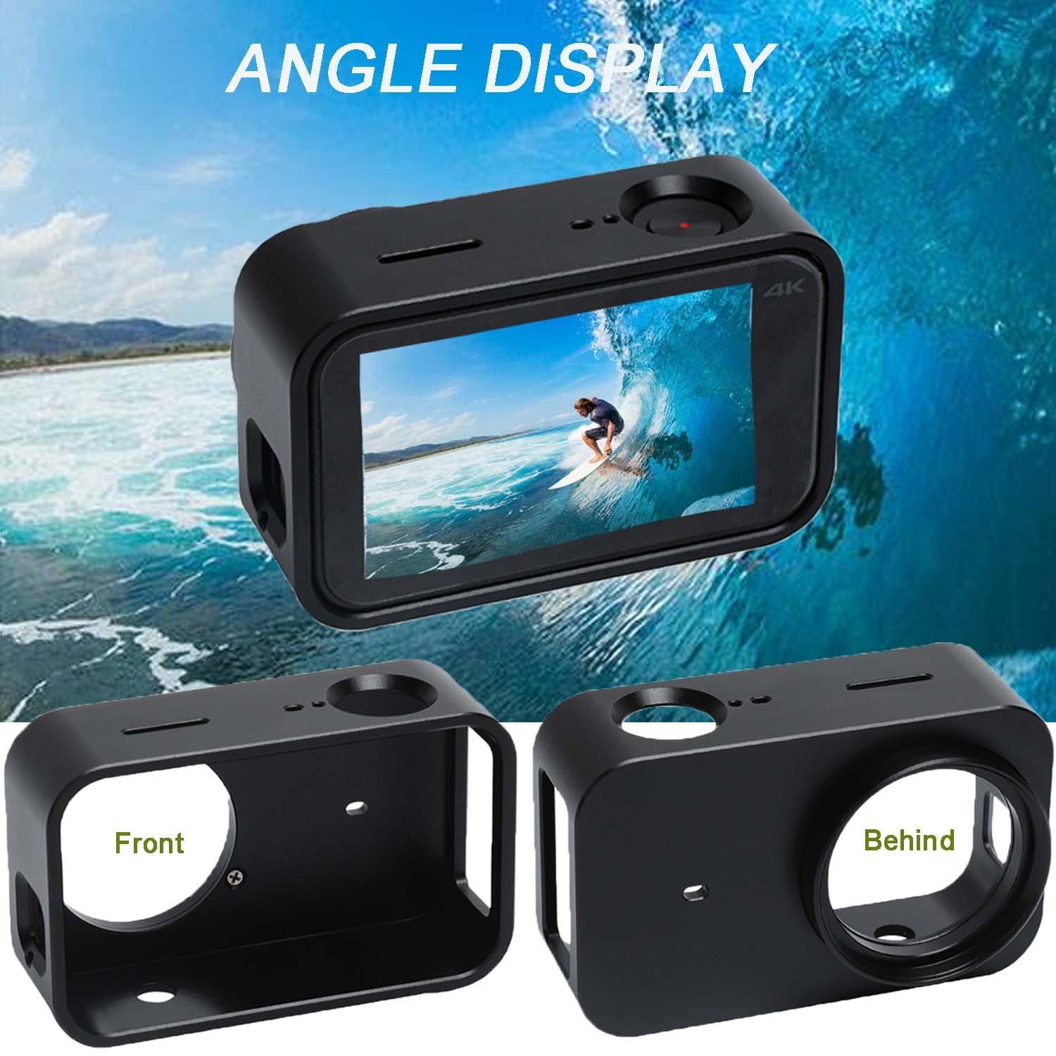 Top Cnc Aluminum Alloy Protective Case For Xiaomi Mijia Camera Cage Mount With 37mm Uv Lens For Mijia 4K Mini Sport Camera