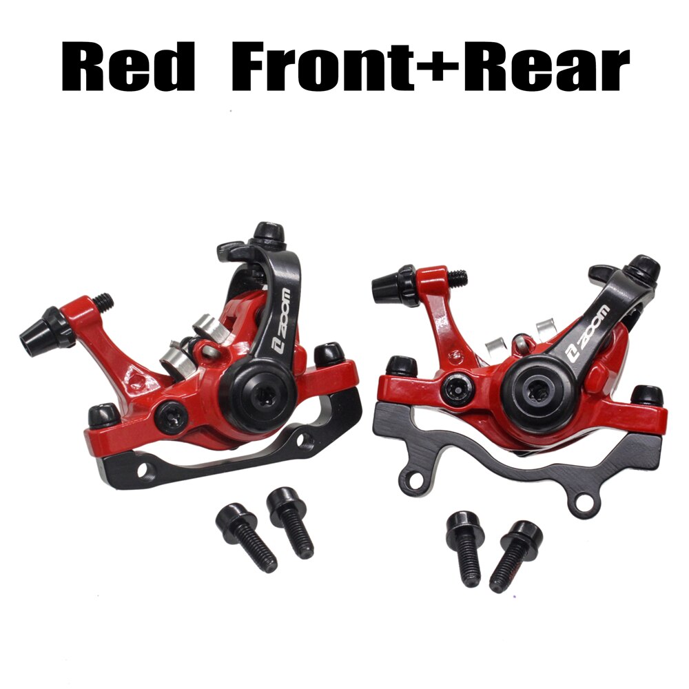 ZOOM-freno de disco de bicicleta de montaña, aleación de aluminio, pinza mecánica, frenos de disco, freno Doble: DB680 Red APair