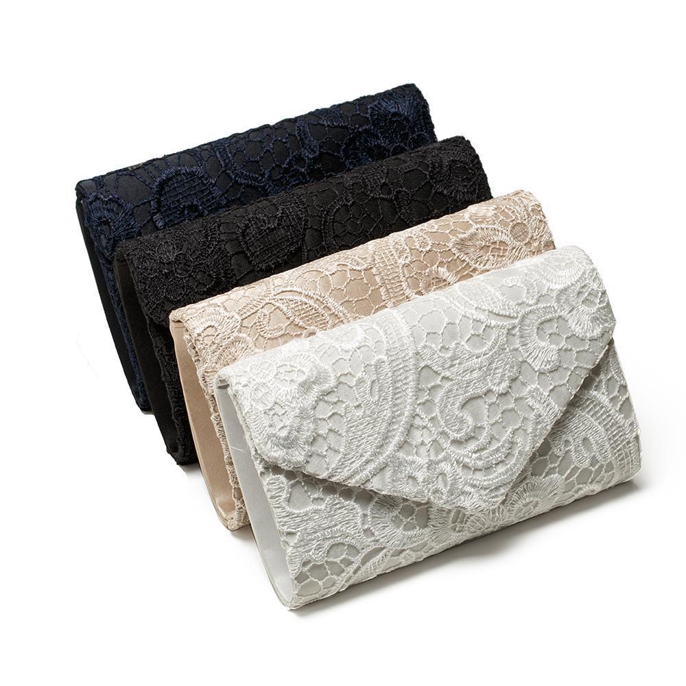 Ladies Women Floral Lace Evening Party Women Clutch Bag Bridal Wedding Purse Handbag