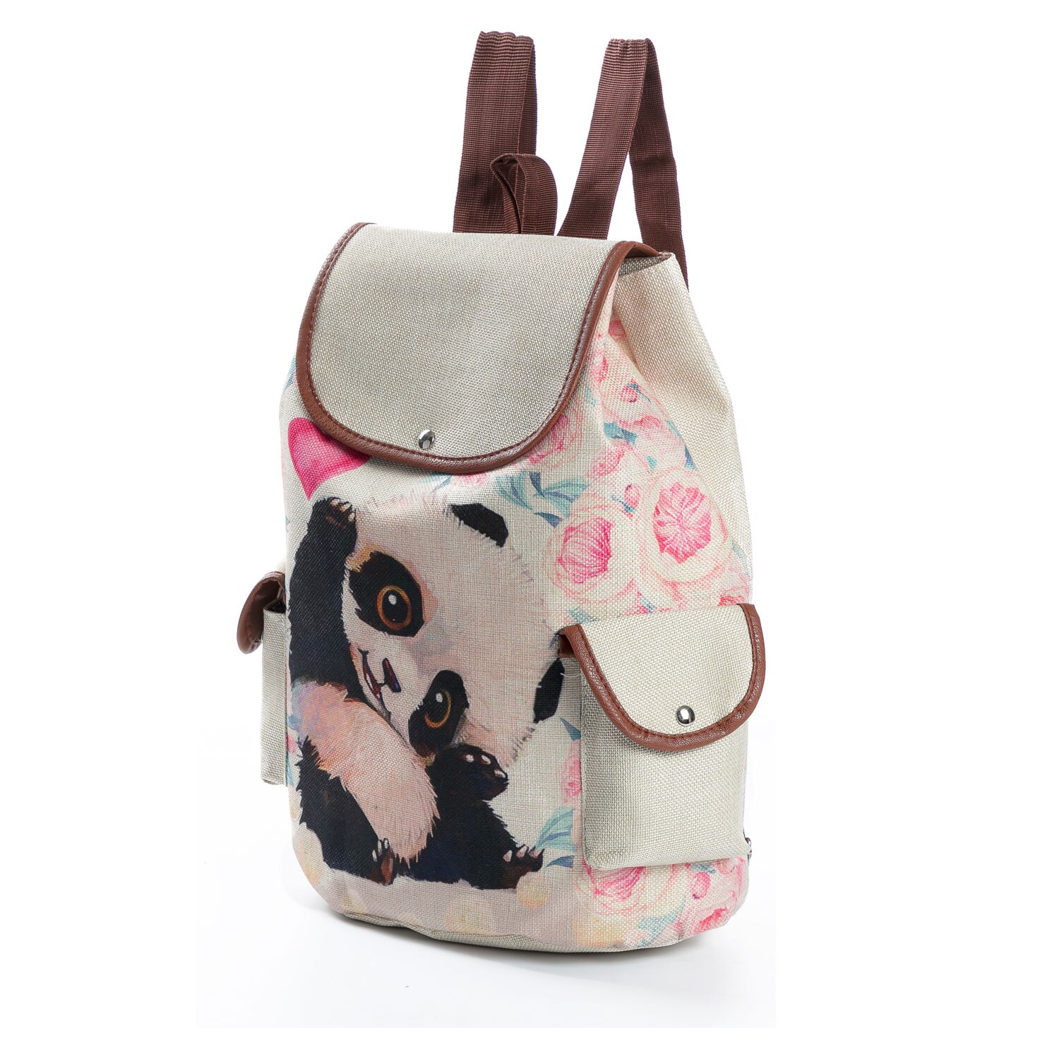 Nette Chinesischen frauen Rucksack Panda Blumen- Gedruckt Handtaschen schick Eco lässig Taschen Große Kapazität Rucksack Schule Tasche