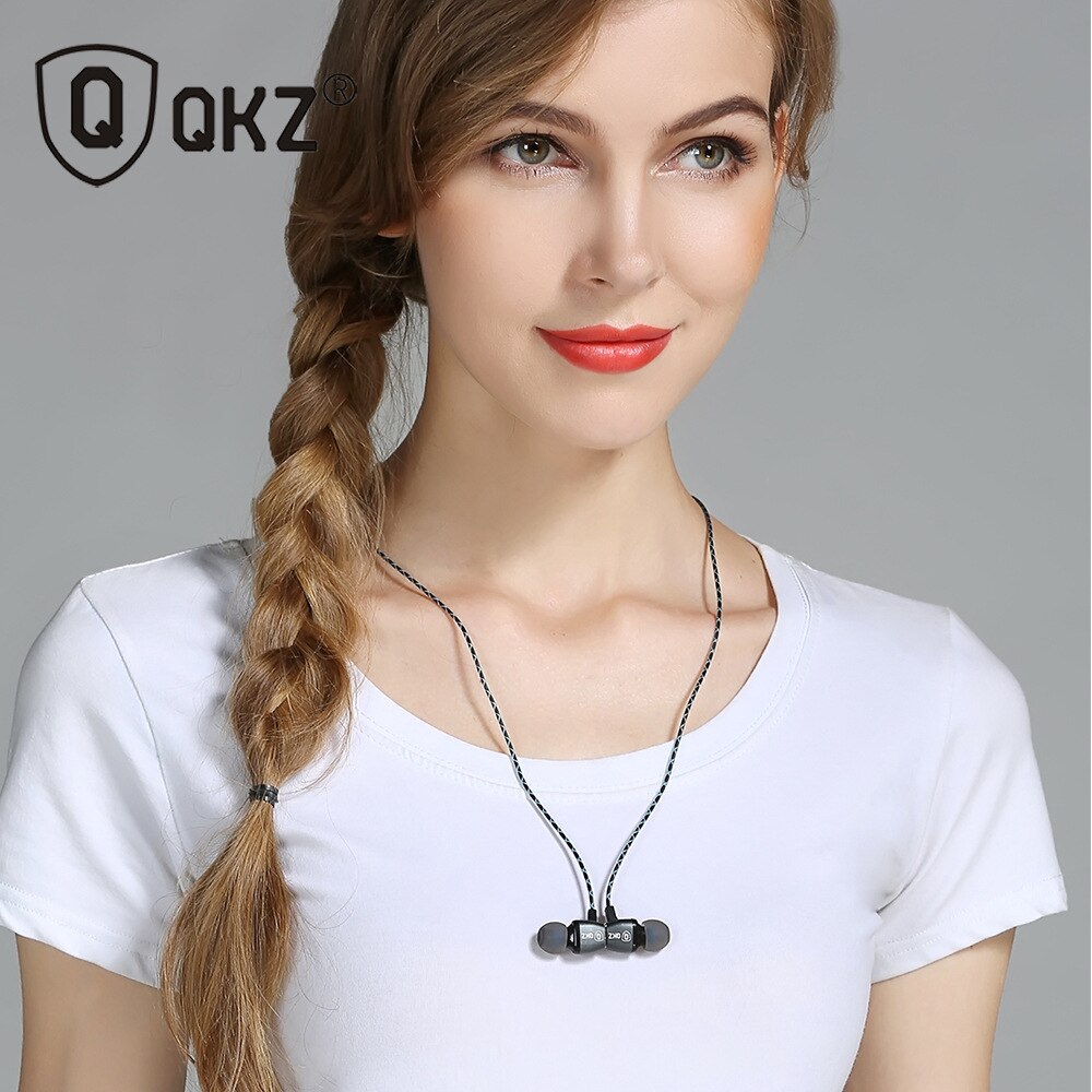 Magnetic Adsorption Earphone QKZ X36M In-ear Wire-controlled Headset Low Music Headphone with Microphone for Calls