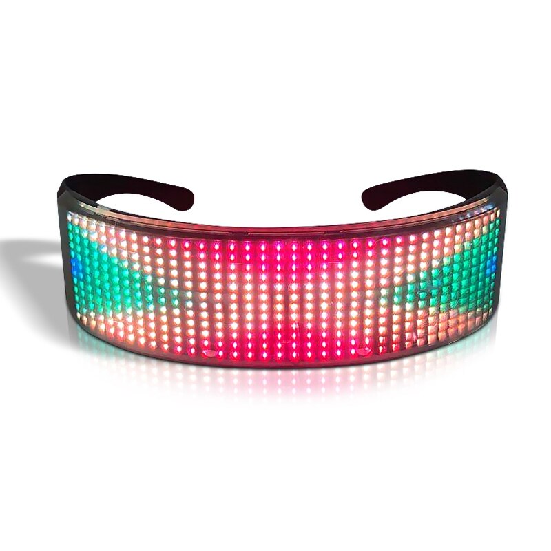 LED Bluetooth lunettes électroluminescentes APP téléphone Mobile connexion contrôle dynamique émettant de la lumière multi-langue