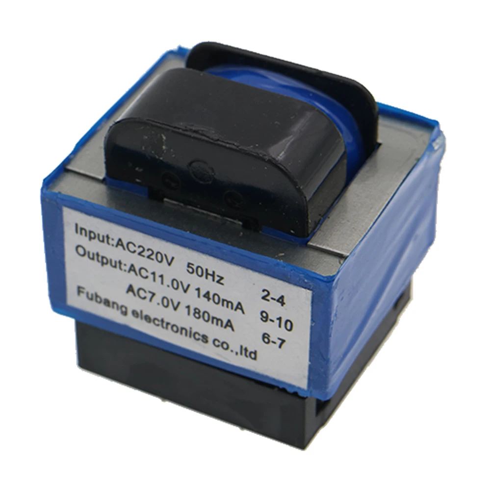 Transformateur de four à micro-ondes AC 220V à 11V/7V 140mA/180mA 7 broches PT-6329A de pièces de four à micro-ondes