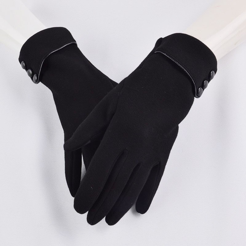Elegante Plüsch Frauen Handschuhe Herbst Winter Warme Handgelenk Fäustlinge Weiblichen Fahren Handschuhe guantes mujer luvas de inverno: Stil 1 Schwarz