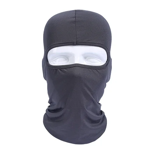 Gorro de pasamontañas deportivo transpirable de secado rápido a prueba de viento máscara facial completa para montar correr esquí senderismo cubierta facial al aire libre hombres: Gris